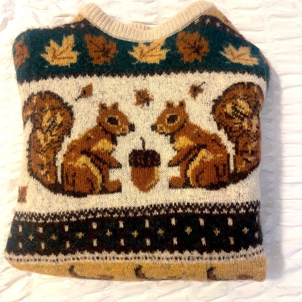Kiel James Patrick squirrel sweater. Size S.